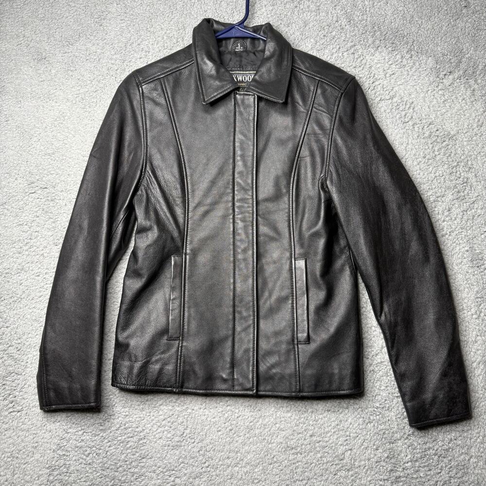 Oakwood Classic Leather Jacket 1990's Size Small Black